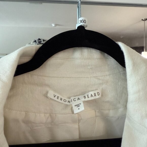 Veronica Beard Linen Dickey Jacket Size 4 Color White Cream - Picture 3 of 5